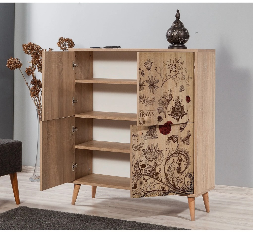 Armário Multiusos Multilux – Carvalho Sonoma – 95x111x36 cm
