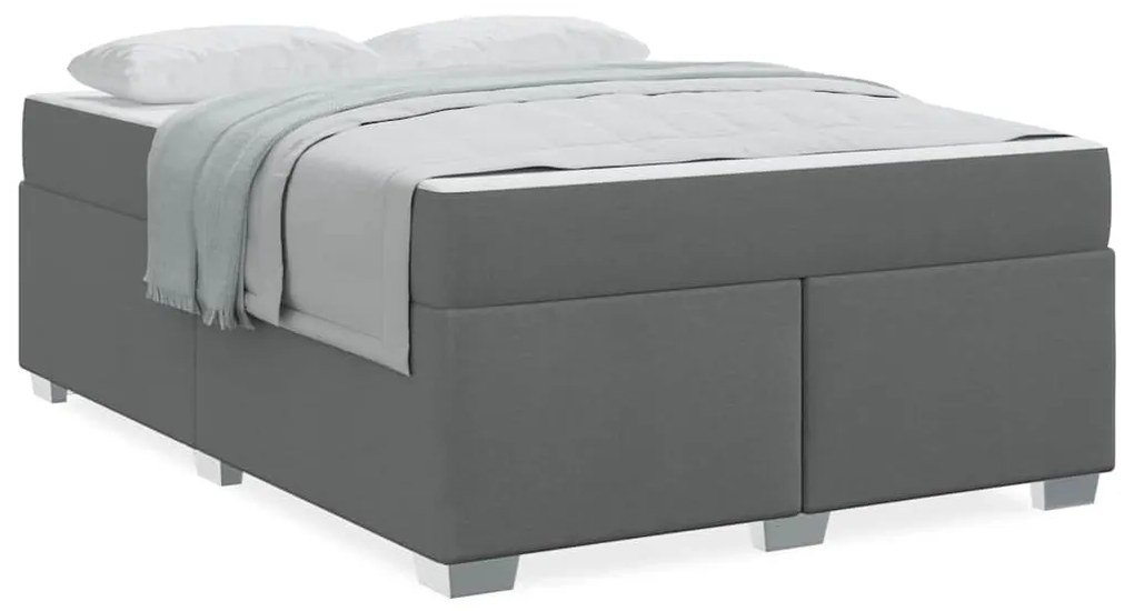 Estrutura da Cama Outros Cinzento escuro 160 x 200 cm tecido
