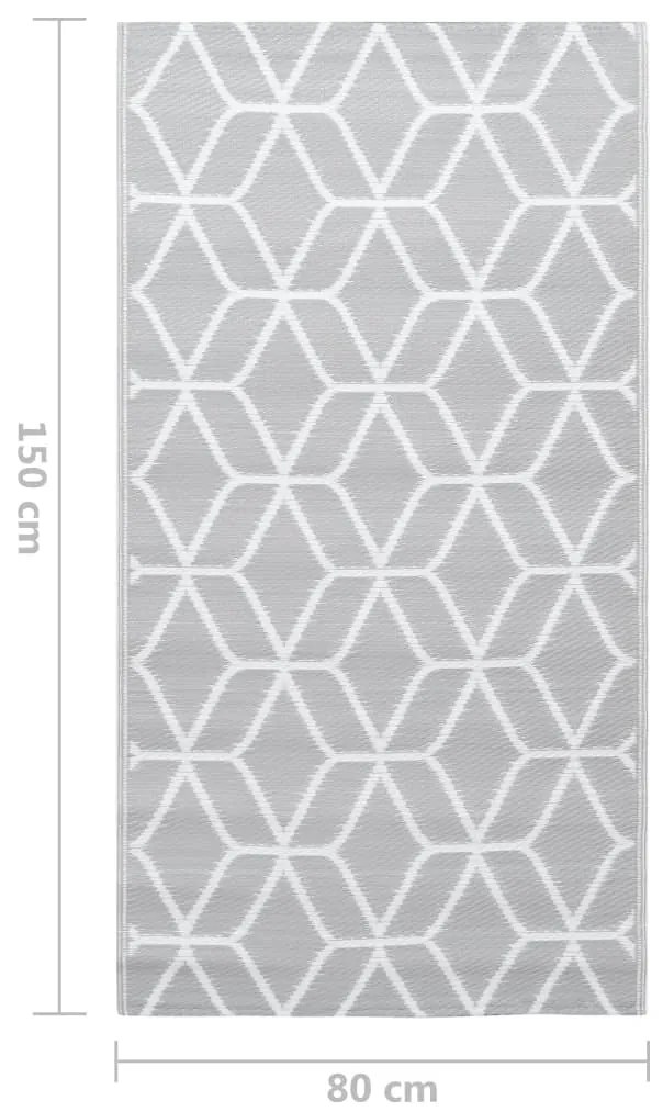 Tapete de exterior 80x150 cm ARAKIL PP cinzento