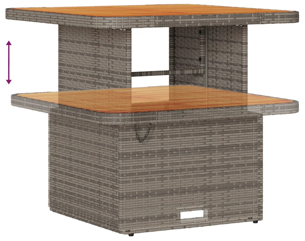 Conjunto de Sofás para Jardim de 10 Peças com Almofadas Cinza Rattan P
