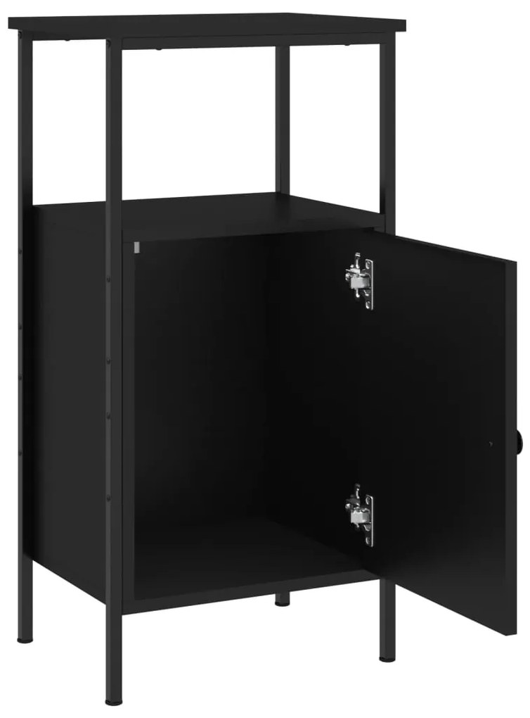 Mesa de Cabeceira - Preto - 41x31x80 cm