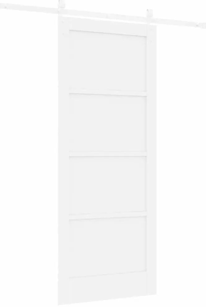 Porta Deslizante vidaXL com Conjunto de Ferragens Branca 83x202 cm de