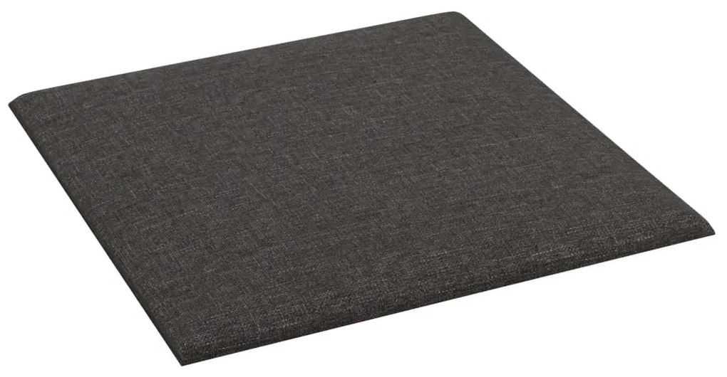 Painel de parede 12 pcs 30x30cm tecido 1,08 m² cor cinza-escuro