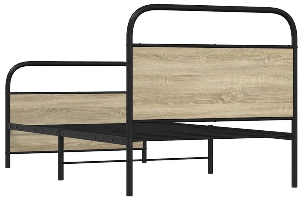 Estrutura cama s/ colchão derivados de madeira carvalho sonoma