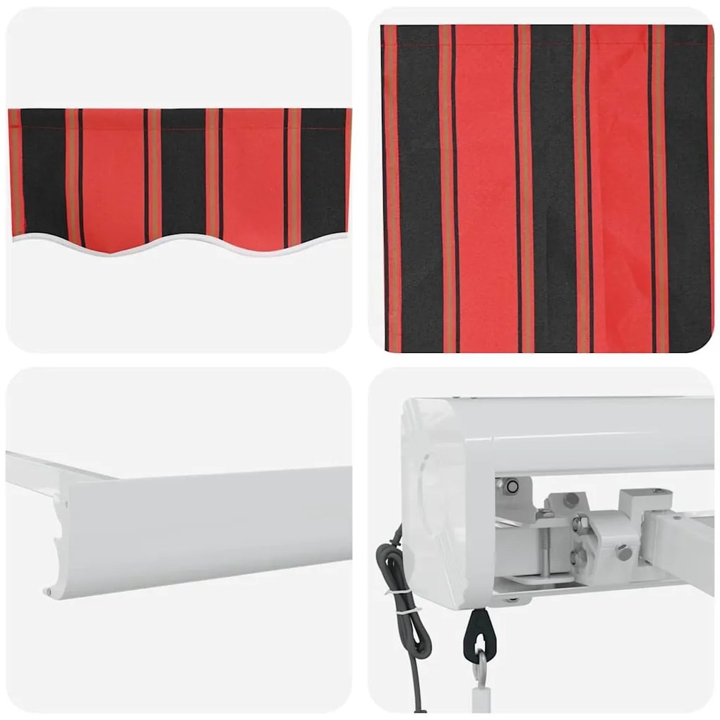Toldo Retrátil Automático Laranja e Marrom 300x250 cm