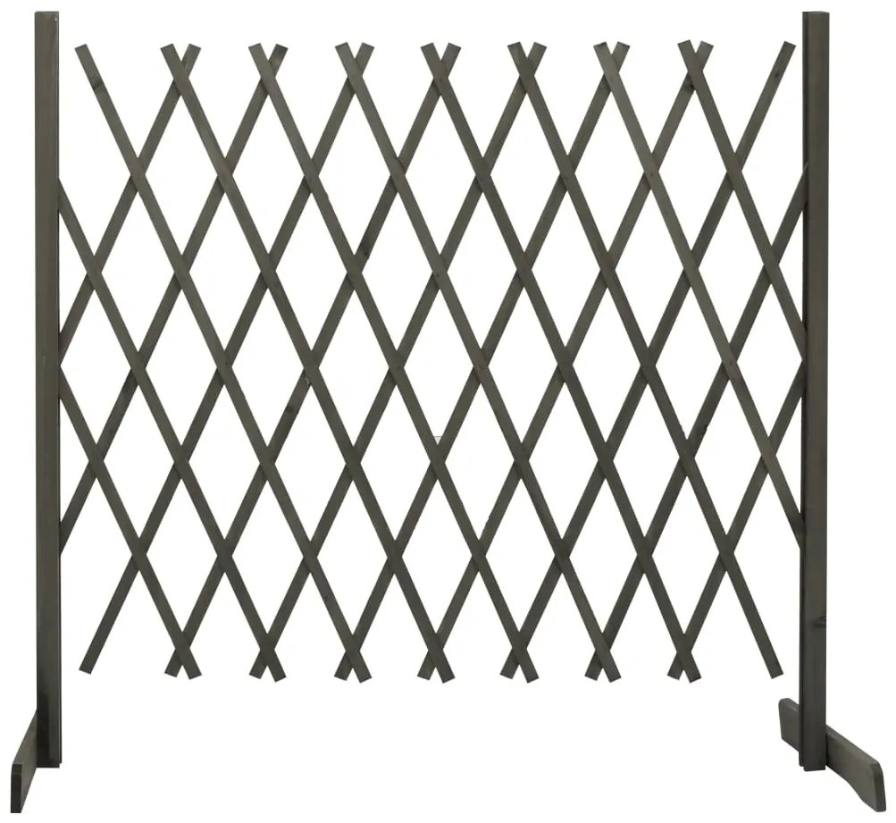 Vedação em treliça para jardim 180x100 cm abeto maciço cinzento