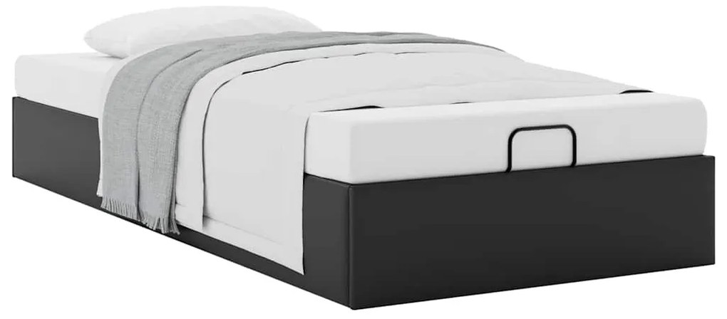 Estrutura de cama otomana sem colchão 90x190 cm preto
