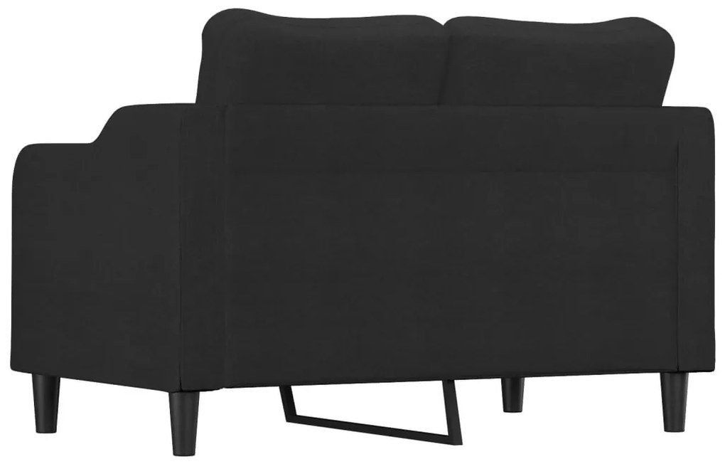 Sofá de 2 lugares tecido 120 cm preto