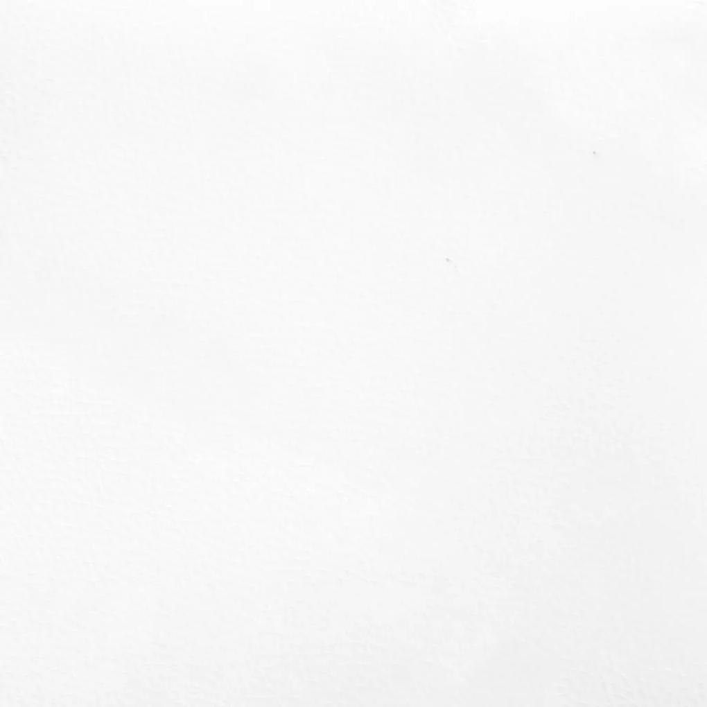 Cama com molas/colchão 140x190 cm couro artificial branco