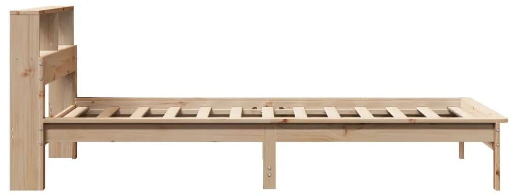 Cama com estante sem colchão 100x200 cm pinho maciço