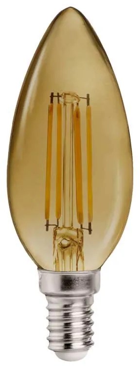 E14 Bulb C37 Candle Smoked 4W