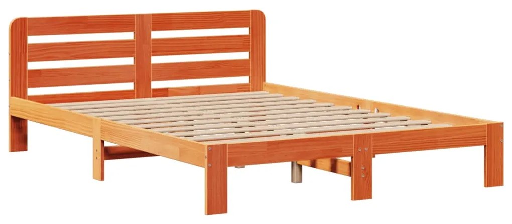 Cama com estante sem colchão 140x200 cm pinho maciço