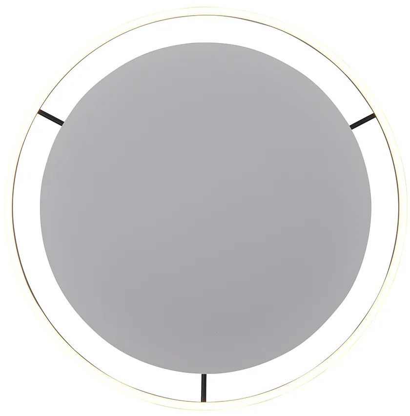 Candeeiro de teto cinzento escuro 60 cm com LED regulável em 3 níveis - Zlatan Moderno