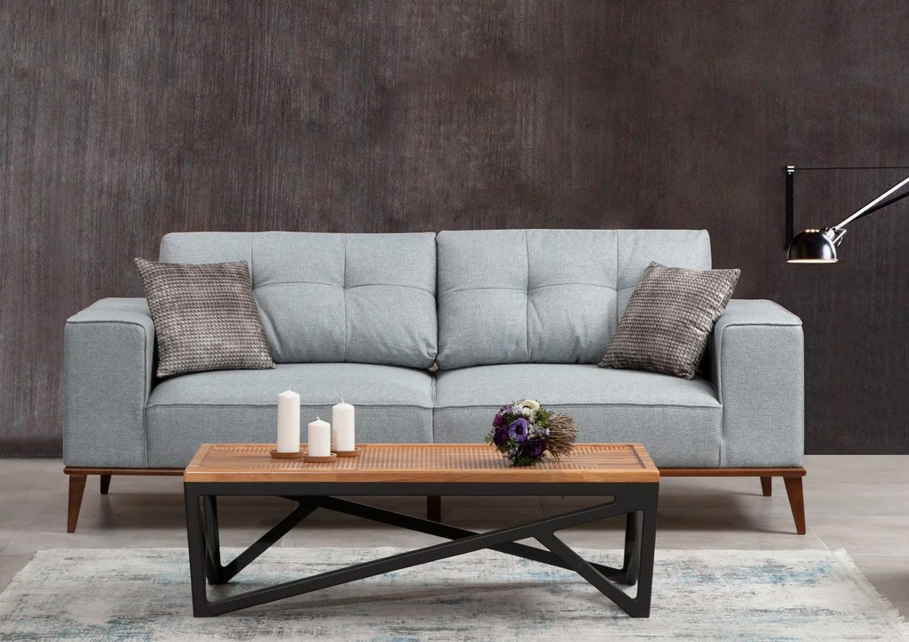 Sofá-Cama de 3 Lugares Montana – Cinzento – 223 cm x 91 cm x 85 cm