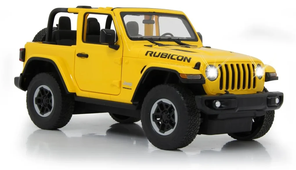 Jamara Jeep Wrangler JL 1:14 – 2,4 GHz, Bis 11 Km/h, 1 Std Fahrzeit, LED-Licht, Türen Manuell öffenbar, Offiziell Lizenziert