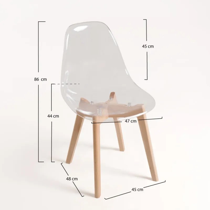Cadeira Kelen Transparente