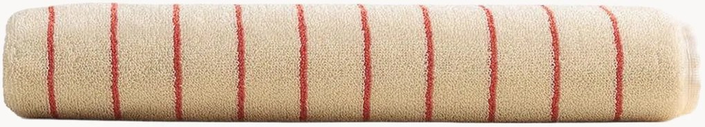 Toalha de rosto em algodão Coral Stripes
