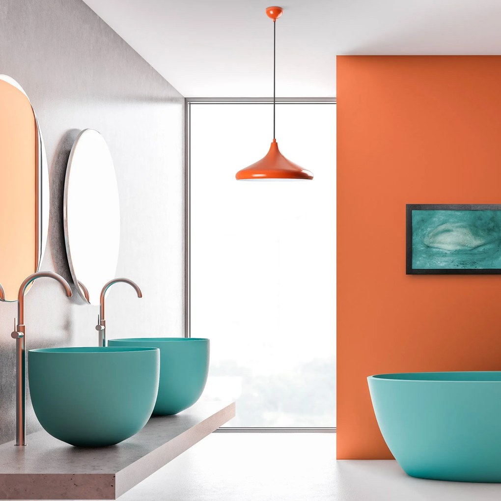 Candeeiro Eysan – Laranja – Ø35 h:20 cm