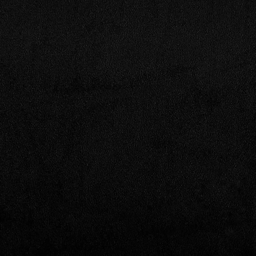 Sofá de 3 lugares 180 cm tecido de microfibra preto