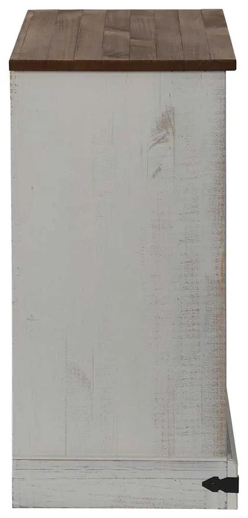 Aparador HALDEN com porta de correr 80x40x80 cm Madeira maciça