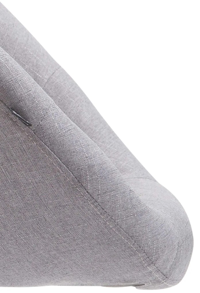 Banco de bar London em tecido e com estrutura preta 65 x 107-128 x 57 cm Cinzento