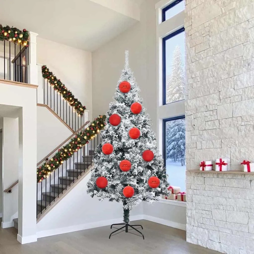 vidaXL Conjunto de Ornamentos de Natal XXL 3 pcs Vermelho Plástico