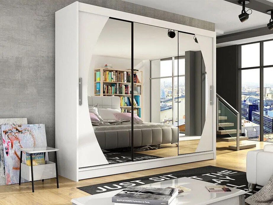 Roupeiro Closico Ordo V, Branco, 215x250x58cm, 203 kg, Portas para roupeiro: Deslizante, Número de prateleiras: 9, Número de prateleiras: 9