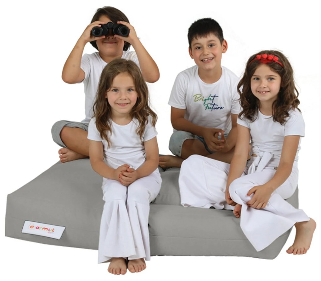Cadeira de Jardim Kids Double Seat Pouf – Fumado – 100x50x40 cm | Trib