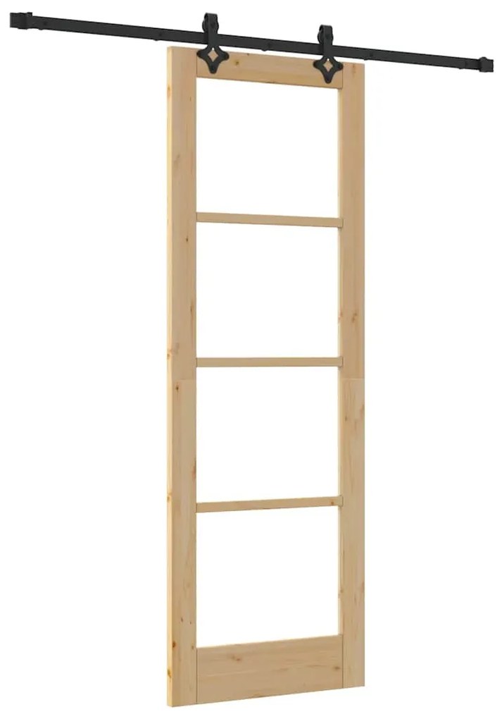 Conjunto de Porta Deslizante com Hardware vidaXL 'ORKDAL'Madeira Sólid
