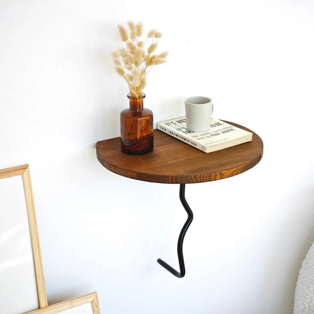 Prateleira de Parede Leo – Castanho/Preto – 35x35 cm