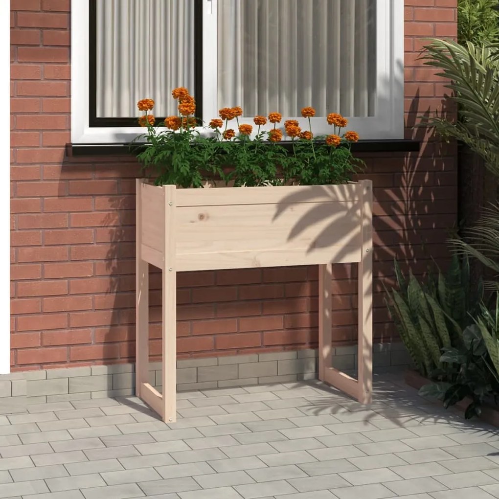 vidaXL Vaso/floreira 78x40x81 cm pinho maciço