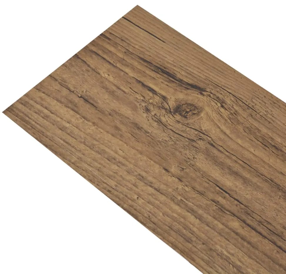 Tábuas de soalho PVC autoadesivas 2,51 m² 2mm castanho nogueira
