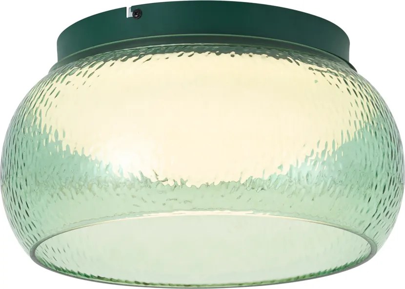 Candeeiro de Teto Art Deco Verde com Vidro Incl. LED Regulável em 3 Níveis - Thimble