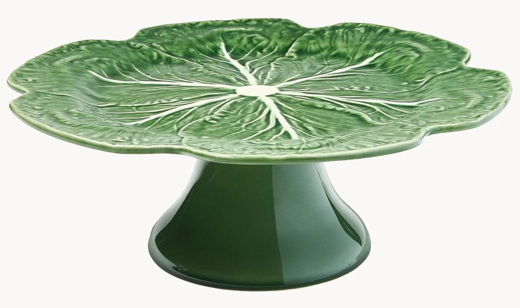 Prato de bolo pintado à mão Cabbage