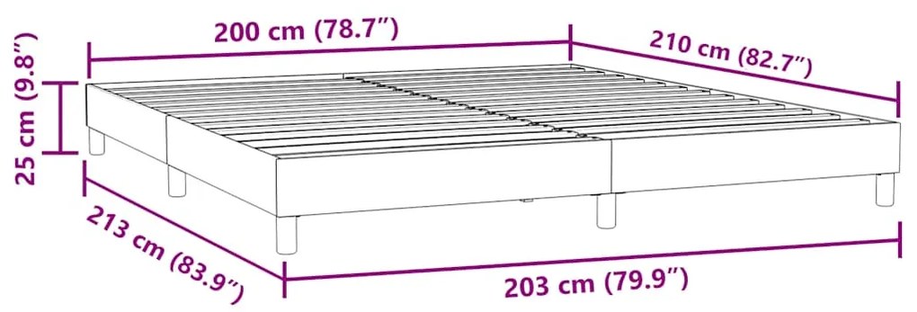 Cama com molas sem colchão 200x210 cm veludo rosa