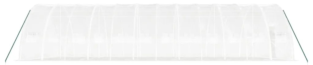 Estufa com estrutura de aço 72 m² 12x6x2,85 m branco
