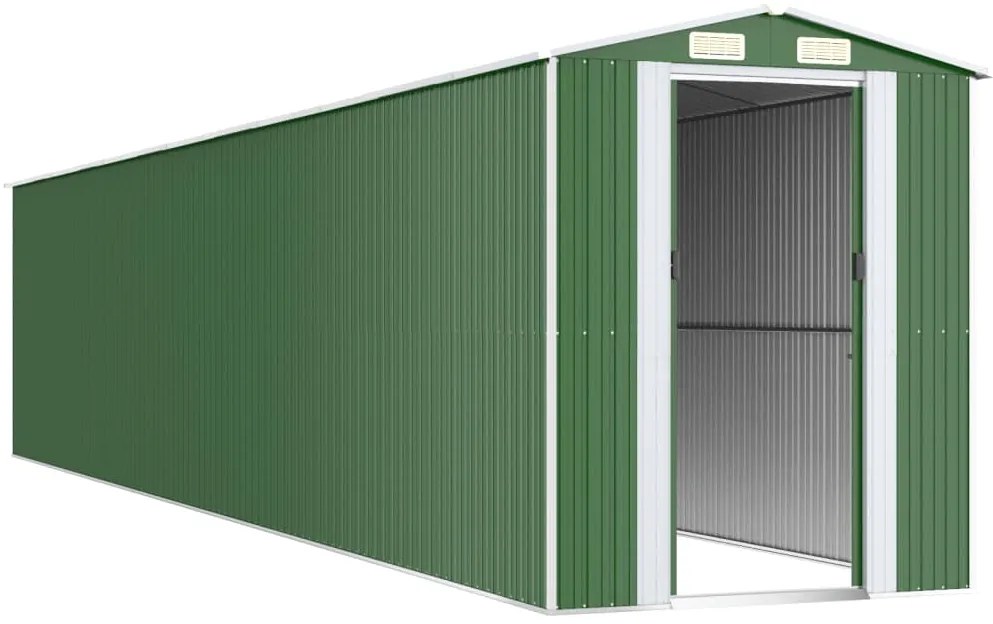 Abrigo de jardim 192x1021x223 cm aço galvanizado verde