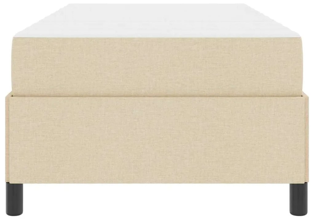 Cama Box Taupe, Preto 90 x 190 cm Tecido, Madeira de Engenharia