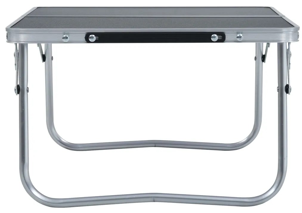 Mesa de campismo dobrável 60x40 cm alumínio cinzento