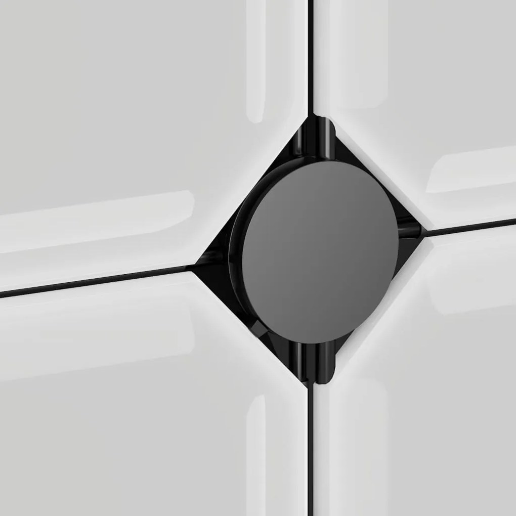 Organizador de arrumação com 9 cubos e portas PP preto
