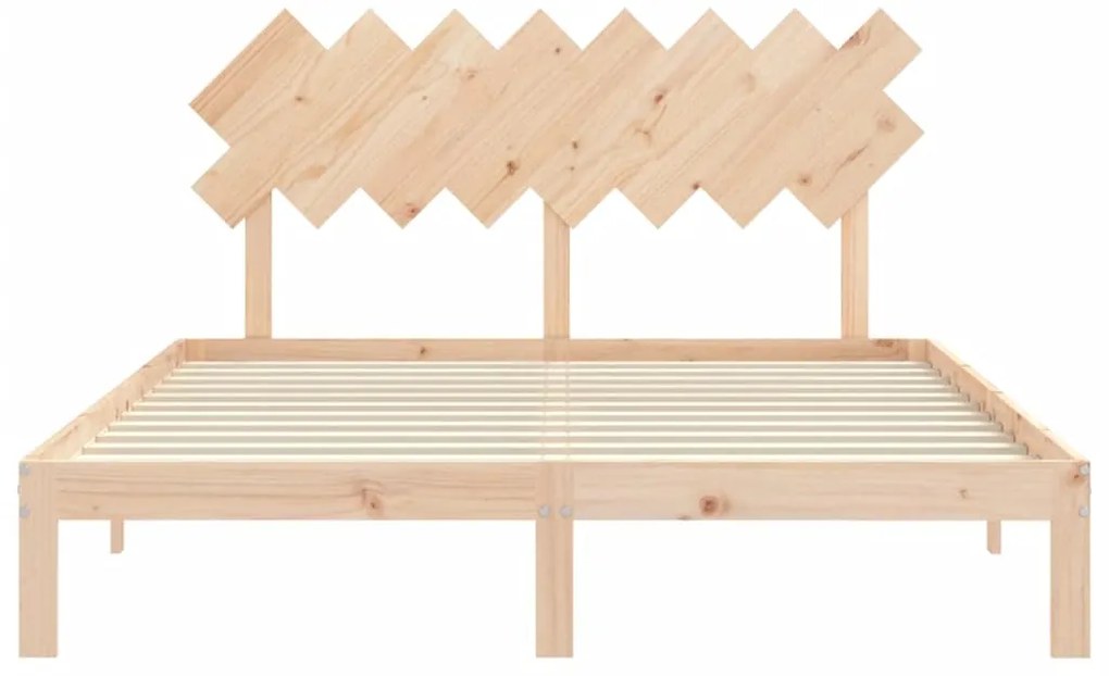 Cama sem colchão 160x200 cm madeira de pinho maciça