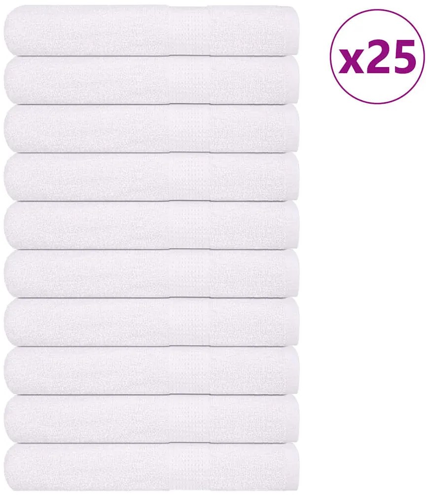 Toalhas 25 pcs 100x200 cm 360 gsm 100% algodão branco