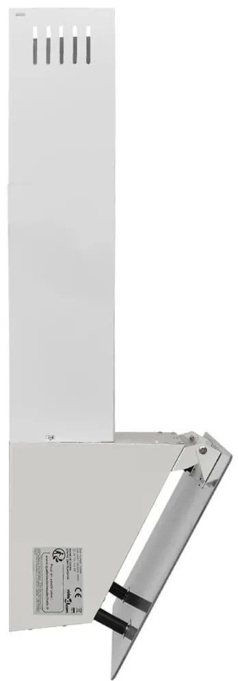 Exaustor de parede 60 cm aço e vidro temperado branco