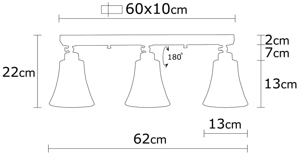 Candeeiro de Teto Foca – Preto – Diâmetro 62 cm, Altura 22 cm
