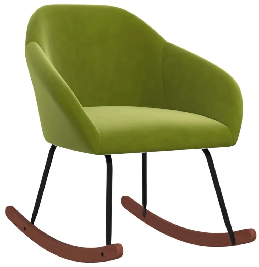 330614 vidaXL Cadeira de baloiço tecido verde-claro