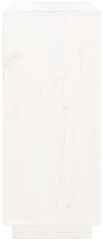 Aparador 70x34x80 cm madeira de pinho maciça branco