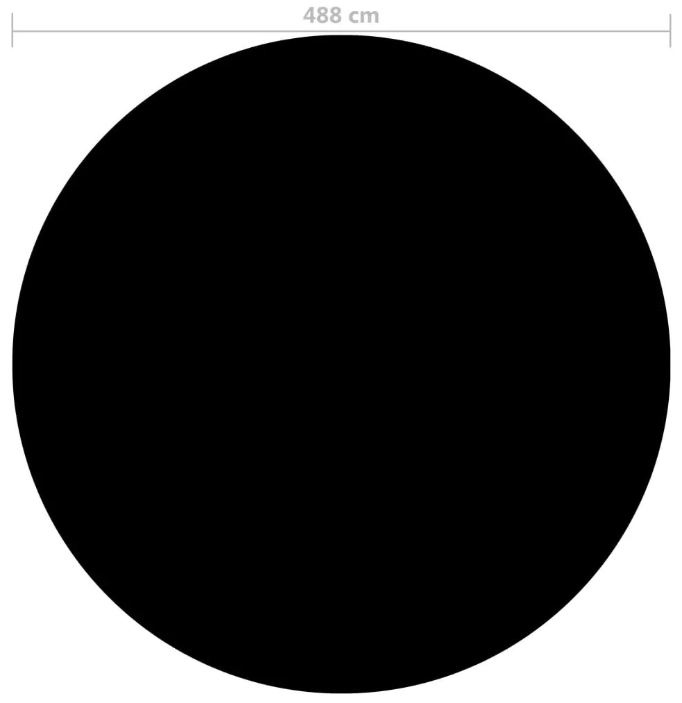 Cobertura para piscina 488 cm PE preto
