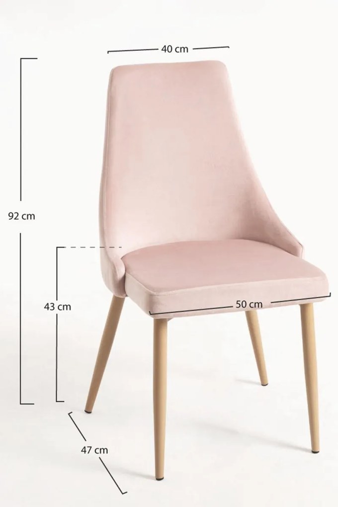 Pack 6 Cadeiras Stoik Wood - Rosa