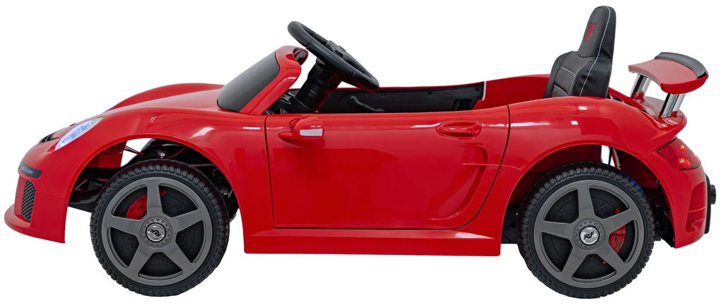 Carro elétrico para Crianças RUF CTR3 12V Rodas Espuma EVA, Assento couro ecológico Vermelho