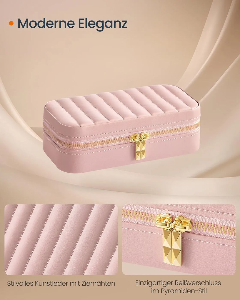 Caixa para joias Viagem 10,5 x 20,5 x 6 cm HOME Coleção ANAH Rosa pastel